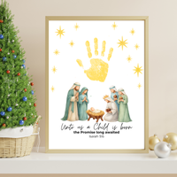 Three Wise Men Handprint Craft Printable | Christian Epiphany Activity | Isaiah 9:6 Bible Craft | Preschool Christmas Keepsake