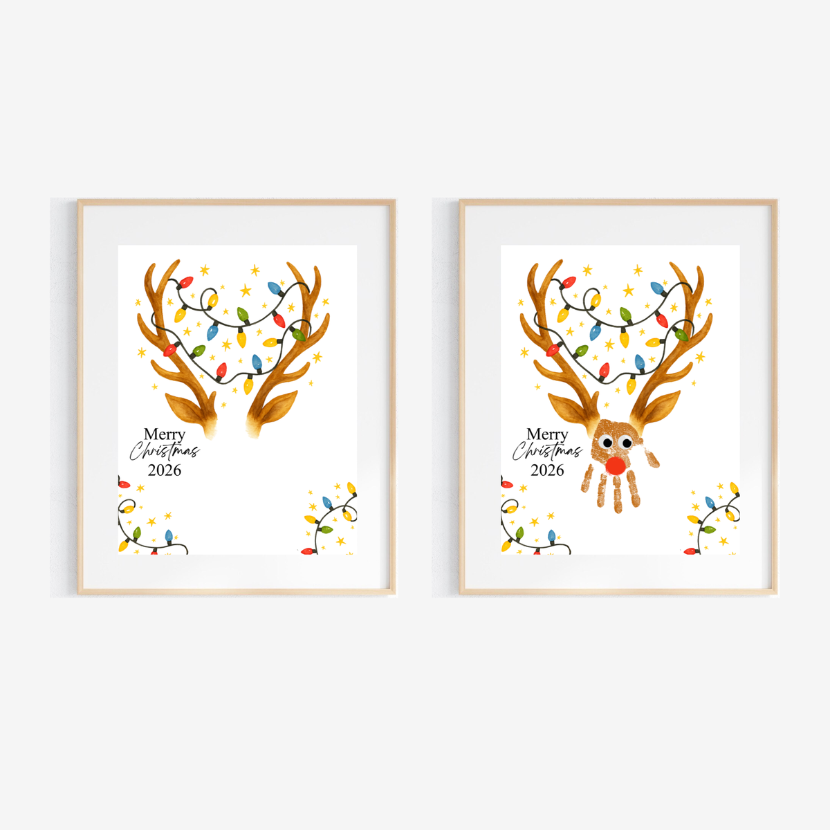 Merry Christmas Reindeer 2026 Handprint Craft Printable | Reindeer Keepsake | Christmas Handprint Activity | Preschool Christmas Craft | Kids Holiday Art