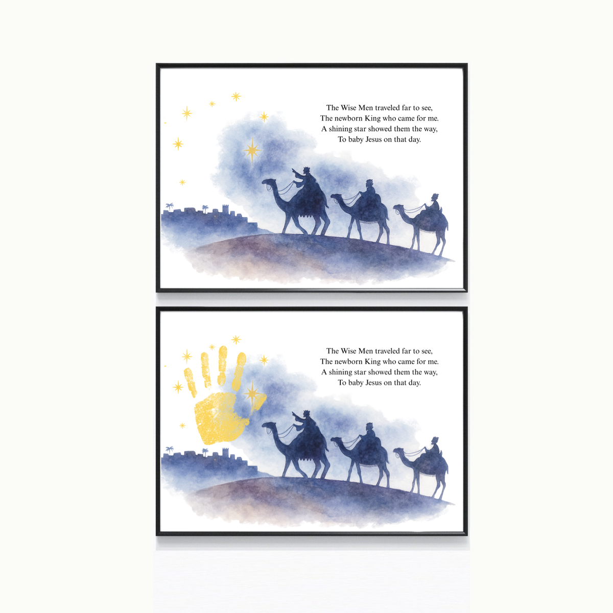 Christian Three Wise Men Handprint Craft Printable | Wise Men Christmas Keepsake | Nativity Handprint Activity | Epiphany Craft | Sunday School Christmas Printable