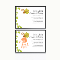 My Little Pumpkin Blessing Handprint Craft Printable | Christian Fall Keepsake | Preschool Pumpkin Handprint Activity