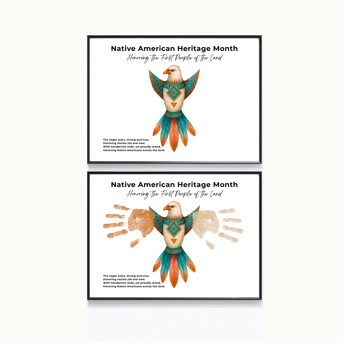 Native American Heritage Month Handprint Craft | Eagle Keepsake Printable