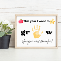 First Day of School Handprint Craft Printable | “This Year I Want to Grow” Keepsake | Back to School Activity for Kids | Preschool Kindergarten Craft
