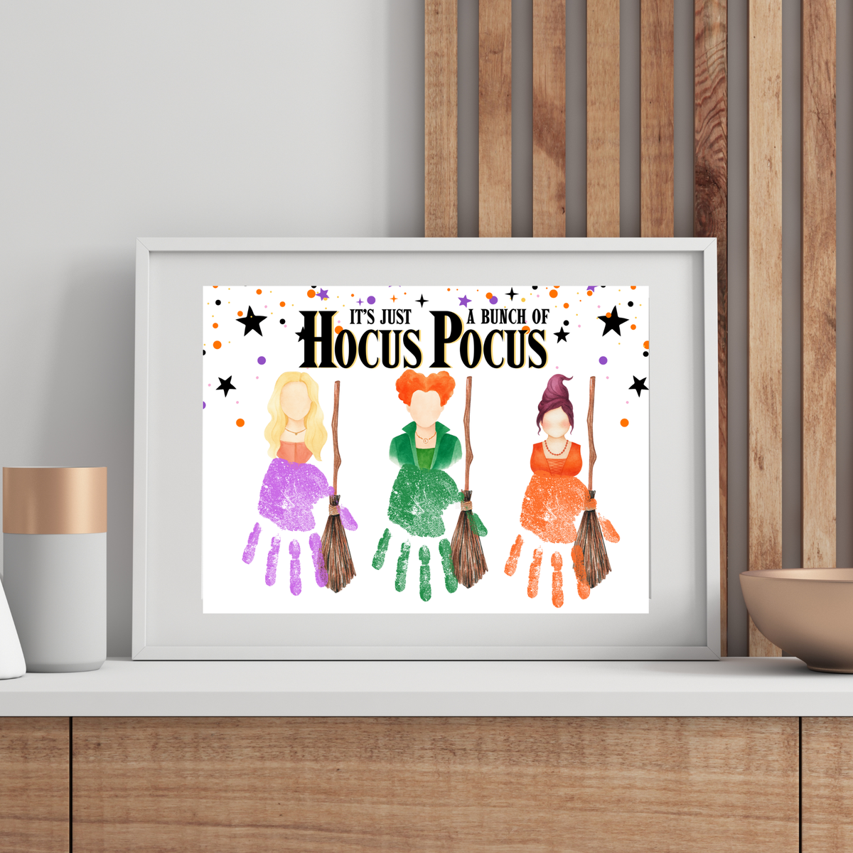 It's Just a Bunch of Hocus Pocus Handprint Craft Printable | Halloween Witch Handprint Keepsake | Preschool Halloween Activity | Daycare & Classroom Craft