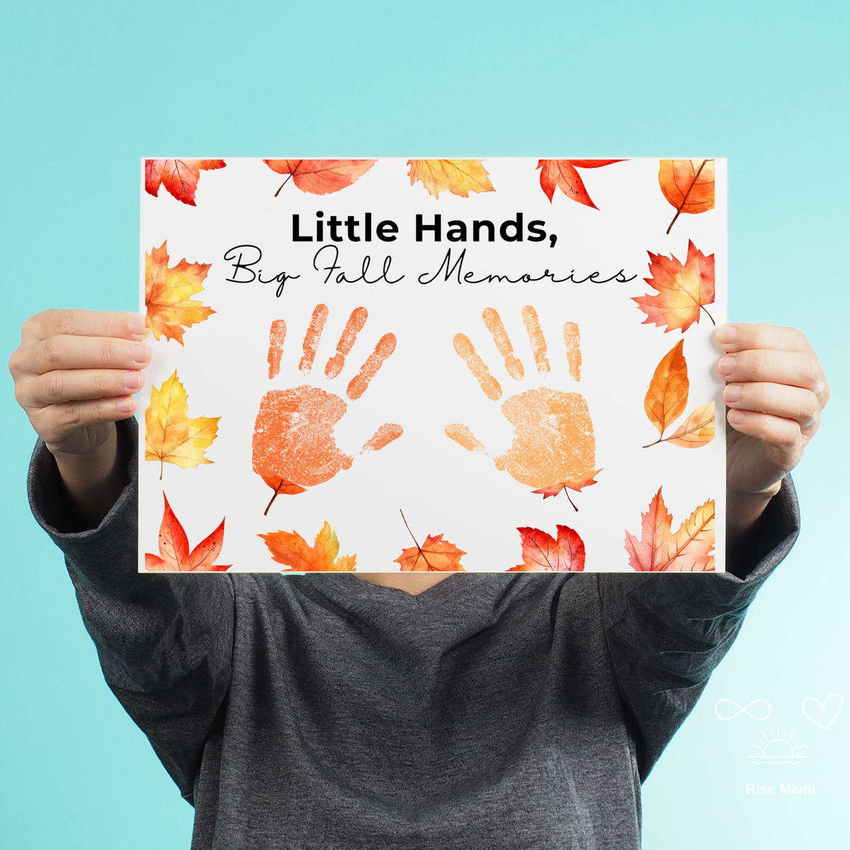 Fall Handprint Craft Printable | Little Hands Big Fall Memories | Autumn Keepsake Activity for Preschool & Kindergarten