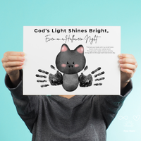 Christian Halloween Bat Handprint Craft Printable | Faith-Based Halloween Keepsake Activity for Kids | Preschool Christian Halloween Craft | Sunday School Printable