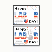 Christian Happy Labor Day Handprint Craft Printable | Faith Based Labor Day Activity | Preschool Sunday School Keepsake