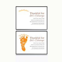 Thankful for God's Blessings Footprint Craft | Christian Thanksgiving Keepsake | Pumpkin Pie Footprint Printable | Psalm 107:1