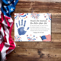 Christian 4th of July Handprint Craft for Kids | One Nation Under God Patriotic Preschool & Kindergarten Activity
