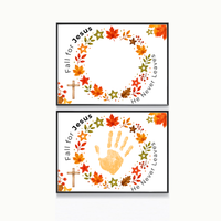Fall for Jesus Handprint Wreath Craft | Christian Fall Printable | Preschool Autumn Keepsake