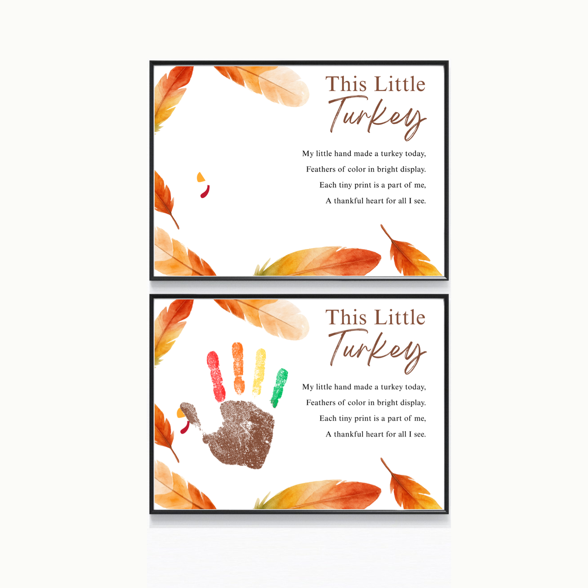 This Little Turkey Poem Handprint Craft | Thanksgiving Turkey Keepsake Printable
