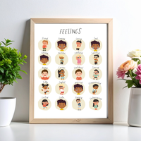 Feelings & Calming Techniques Digital Print Set of 2 | SEL Classroom Wall Art Printable | Social Emotional Learning Calm Down Corner | Instant Download Bundle