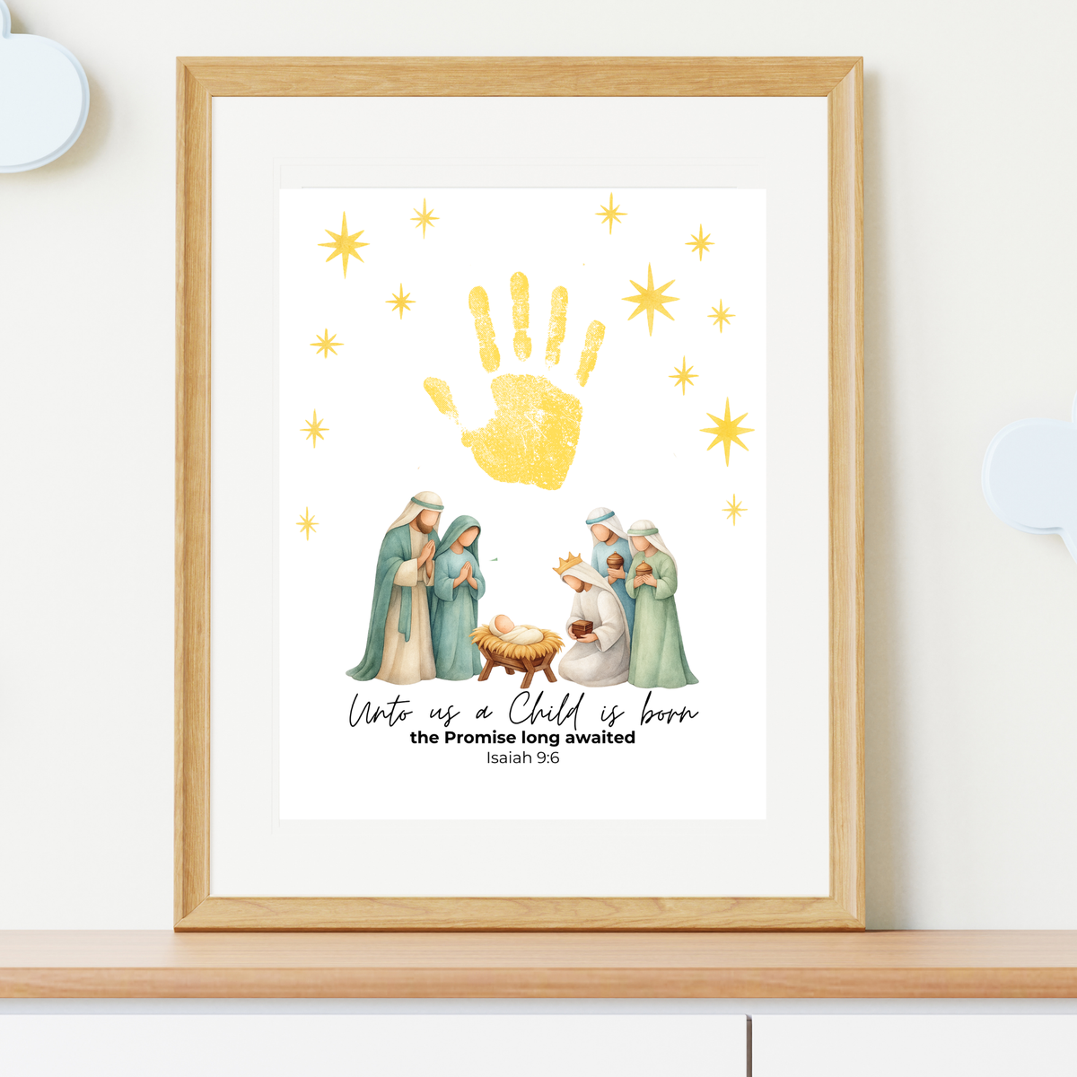 Three Wise Men Handprint Craft Printable | Christian Epiphany Activity | Isaiah 9:6 Bible Craft | Preschool Christmas Keepsake