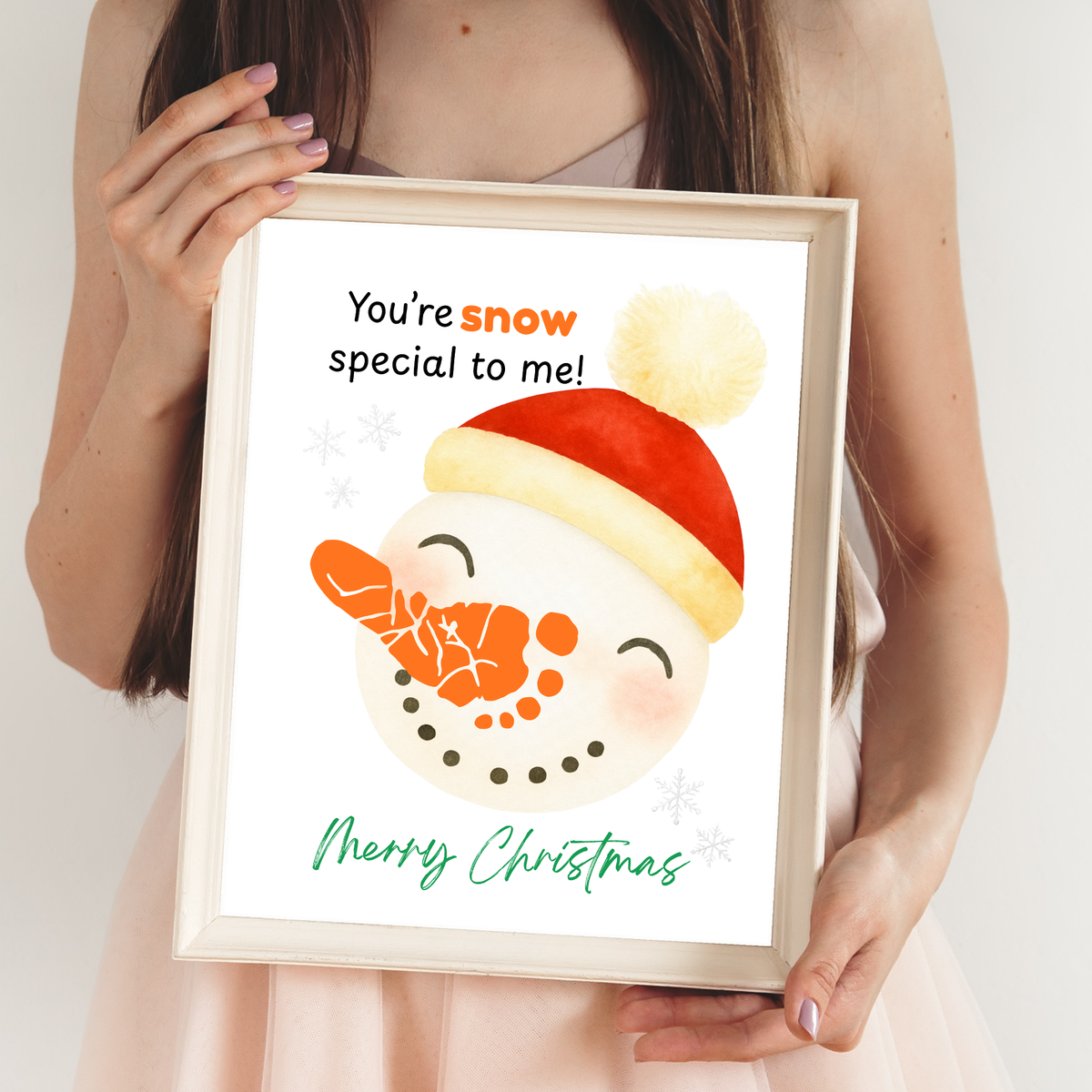 Snowman Footprint Craft Printable | You're Snow Special to Me | Christmas Footprint Keepsake | Preschool Holiday Activity