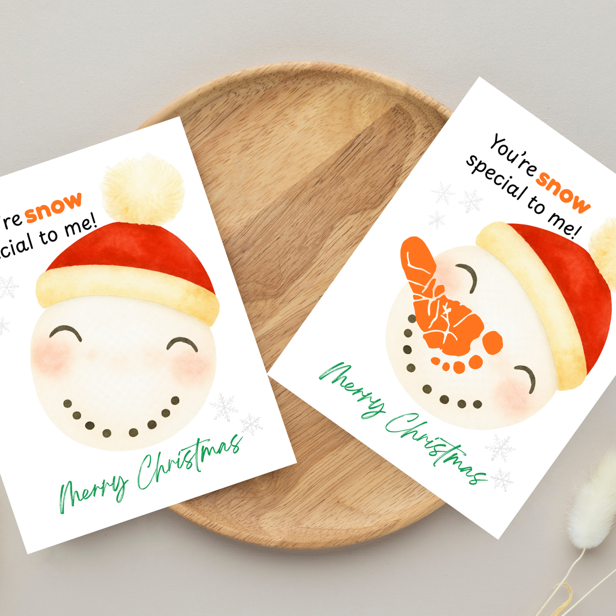 Snowman Footprint Craft Printable | You're Snow Special to Me | Christmas Footprint Keepsake | Preschool Holiday Activity