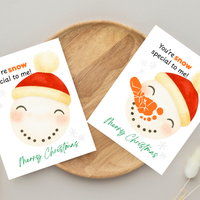 Snowman Footprint Craft Printable | You're Snow Special to Me | Christmas Footprint Keepsake | Preschool Holiday Activity