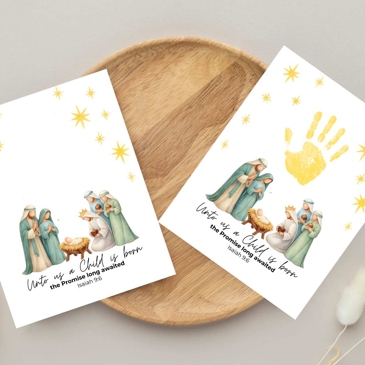 Three Wise Men Handprint Craft Printable | Christian Epiphany Activity | Isaiah 9:6 Bible Craft | Preschool Christmas Keepsake