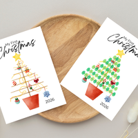 My First Christmas Fingerprint Tree Craft Printable | Baby's First Christmas Keepsake | Christmas Finger Painting Activity | Preschool Holiday Craft