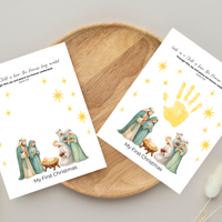 My First Christmas Handprint Craft Printable | Christian Nativity Keepsake | Baby's First Christmas | Sunday School Christmas Activity
