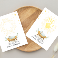 Baby Jesus Handprint Craft Printable | Christian Christmas Keepsake | Nativity Handprint Activity | Sunday School Christmas Craft