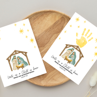 Unto Us a Child Is Born Handprint Craft | Christian Nativity Printable | Christmas Bible Keepsake | Preschool Jesus Birth Activity