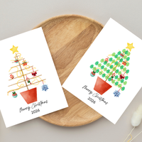 Christmas Fingerprint Tree Craft Printable | Christmas Tree Fingerprint Keepsake | Preschool Christmas Activity | Holiday Finger Painting Craft