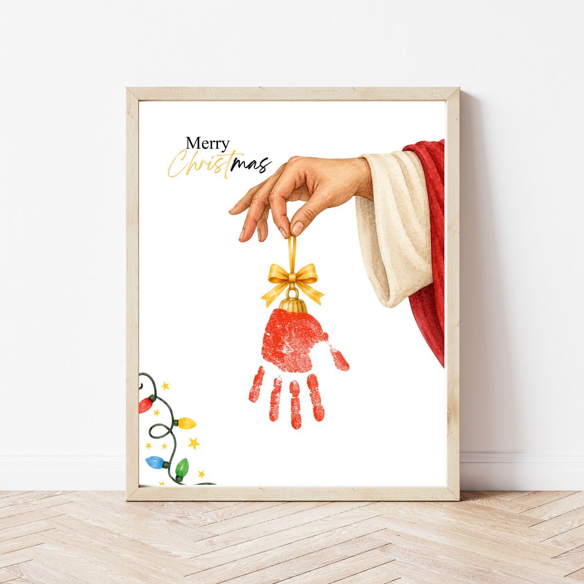 Jesus Christmas Handprint Craft for Kids | Christian Merry Christmas Keepsake | Faith-Based Preschool Activity