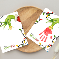 Grinchmas Handprint Ornament Craft Printable | Christmas Handprint Keepsake | Grinch Inspired Preschool Activity