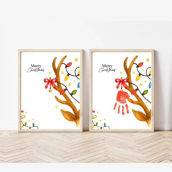 Christmas Reindeer Handprint Craft for Kids | Merry Christmas Ornament Keepsake | Preschool Holiday Activity