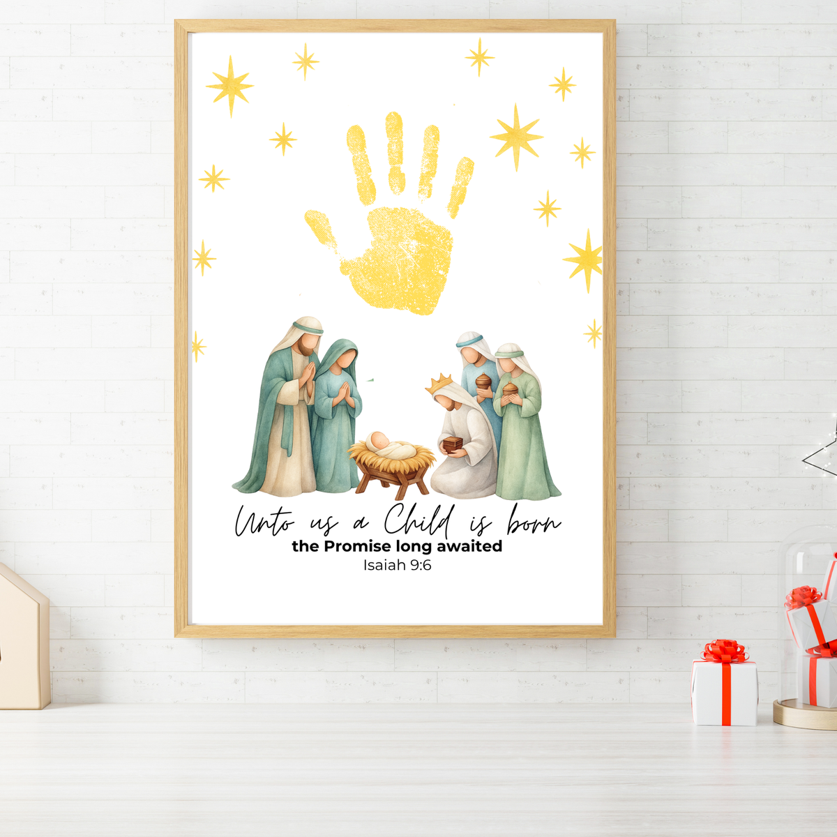 Three Wise Men Handprint Craft Printable | Christian Epiphany Activity | Isaiah 9:6 Bible Craft | Preschool Christmas Keepsake