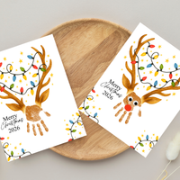 Merry Christmas Reindeer 2026 Handprint Craft Printable | Reindeer Keepsake | Christmas Handprint Activity | Preschool Christmas Craft | Kids Holiday Art