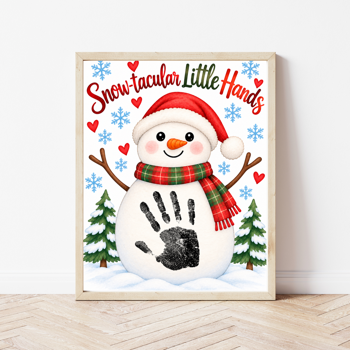 Snowman Handprint Craft | Snow-tacular Little Hands Christmas Printable for Kids