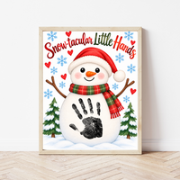 Snowman Handprint Craft | Snow-tacular Little Hands Christmas Printable for Kids