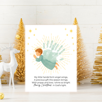 Christian Angel Handprint Craft | Christmas Angel Wings Printable | Preschool Christmas Keepsake | Sunday School Nativity Activity