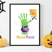 Hocus Pocus Halloween Handprint Craft Printable | Witch Cauldron Halloween Keepsake | Preschool Halloween Activity | Daycare & Classroom Craft