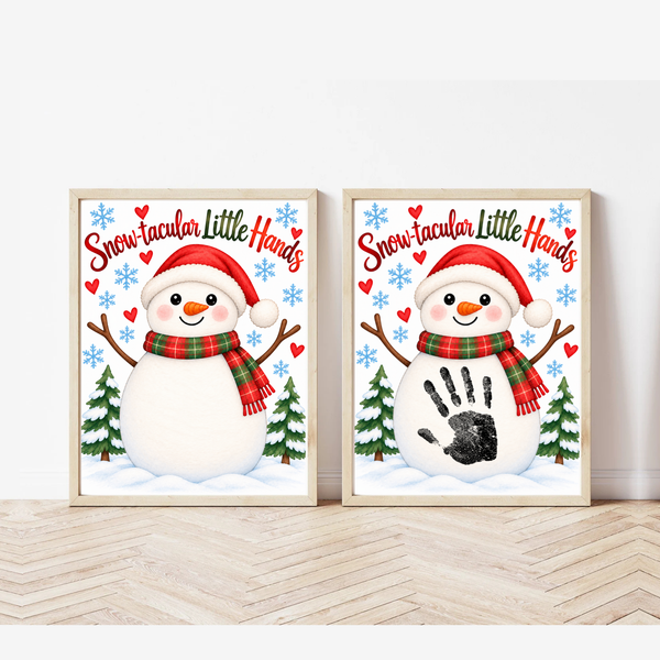 Snowman Handprint Craft | Snow-tacular Little Hands Christmas Printable for Kids