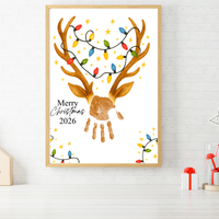 Merry Christmas Reindeer 2026 Handprint Craft Printable | Reindeer Keepsake | Christmas Handprint Activity | Preschool Christmas Craft | Kids Holiday Art