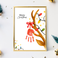 Christmas Reindeer Handprint Craft for Kids | Merry Christmas Ornament Keepsake | Preschool Holiday Activity
