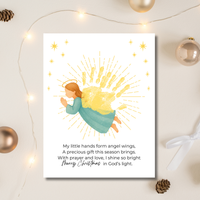Christian Angel Handprint Craft | Christmas Angel Wings Printable | Preschool Christmas Keepsake | Sunday School Nativity Activity