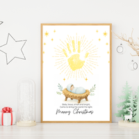 Baby Jesus Handprint Craft Printable | Christian Christmas Keepsake | Nativity Handprint Activity | Sunday School Christmas Craft