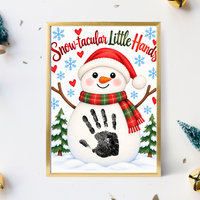Snowman Handprint Craft | Snow-tacular Little Hands Christmas Printable for Kids