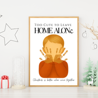 Too Cute to Leave Home Alone Handprint Craft | Christmas Movie Inspired Printable | Preschool Holiday Keepsake | Funny Christmas Handprint Activity