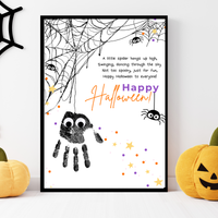 Happy Halloween Spider Handprint Craft Printable | Preschool Halloween Keepsake Activity | Halloween Craft for Kids | Daycare & Classroom Printable