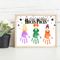 It's Just a Bunch of Hocus Pocus Handprint Craft Printable | Halloween Witch Handprint Keepsake | Preschool Halloween Activity | Daycare & Classroom Craft