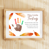 This Little Turkey Poem Handprint Craft | Thanksgiving Turkey Keepsake Printable