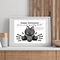 Happy Halloween Bat Handprint Craft Printable | Spooky Bat Keepsake for Kids | Preschool Halloween Activity | Daycare & Classroom Craft