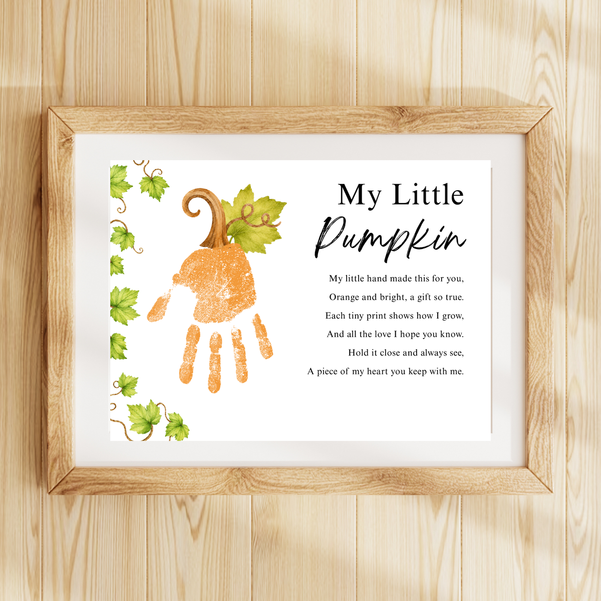 My Little Pumpkin Handprint Craft Printable | Fall Keepsake Activity for Preschool & Kindergarten