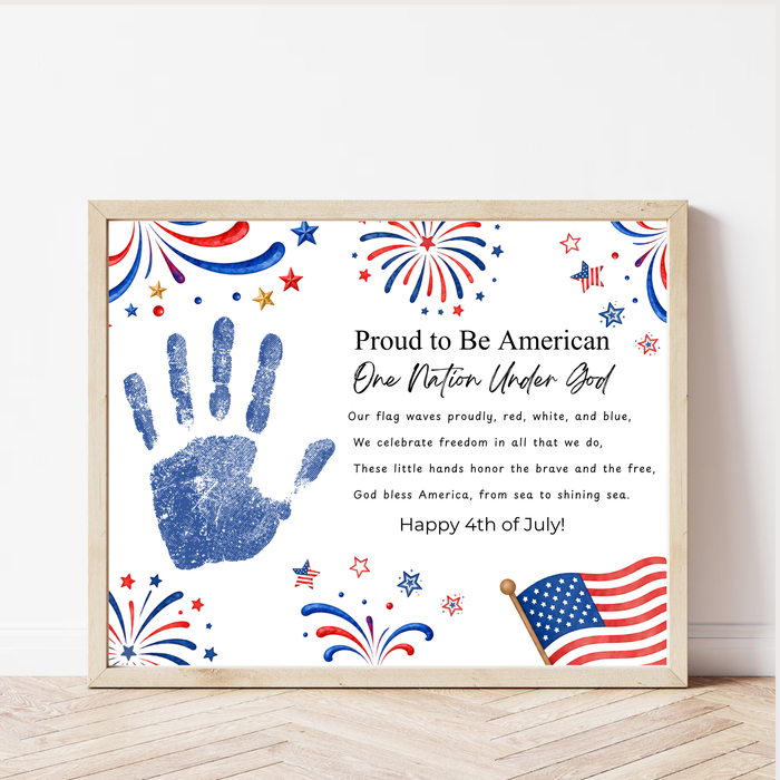 Christian 4th of July Handprint Craft for Kids | One Nation Under God Patriotic Preschool & Kindergarten Activity