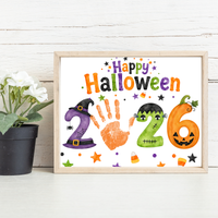 appy Halloween 2026 Handprint Craft Printable | Halloween Keepsake Activity for Kids | Preschool Halloween Craft | Daycare & Classroom Printable
