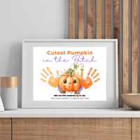 Pumpkin Handprint Craft Printable | Cutest Pumpkin in the Patch | Fall Keepsake Activity for Preschool & Kindergarten