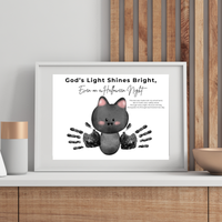 Christian Halloween Bat Handprint Craft Printable | Faith-Based Halloween Keepsake Activity for Kids | Preschool Christian Halloween Craft | Sunday School Printable